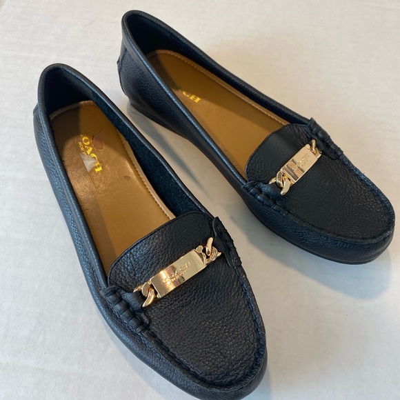 Coach Olive Pebbled Leather Leather Loafers - Picture 5 of 12